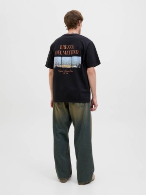 JACK&JONES ORIGINALS JORHYDRA PHOTO TEE SS CREW NECK Black | Freewear JORHYDRA PHOTO TEE SS CREW NECK - www.freewear.nl - Freewear