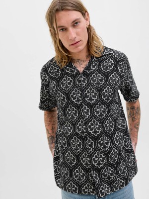 JACK&JONES ORIGINALS JORHYDRA NOTO SHIRT SS LN Black | Freewear JORHYDRA NOTO SHIRT SS LN - www.freewear.nl - Freewear