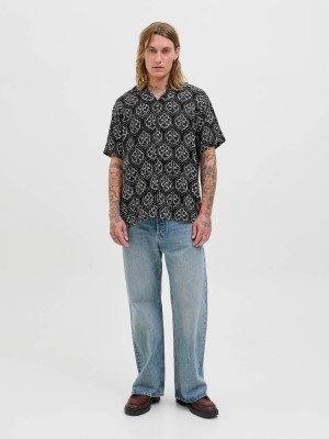 JACK&JONES ORIGINALS JORHYDRA NOTO SHIRT SS LN Black | Freewear JORHYDRA NOTO SHIRT SS LN - www.freewear.nl - Freewear