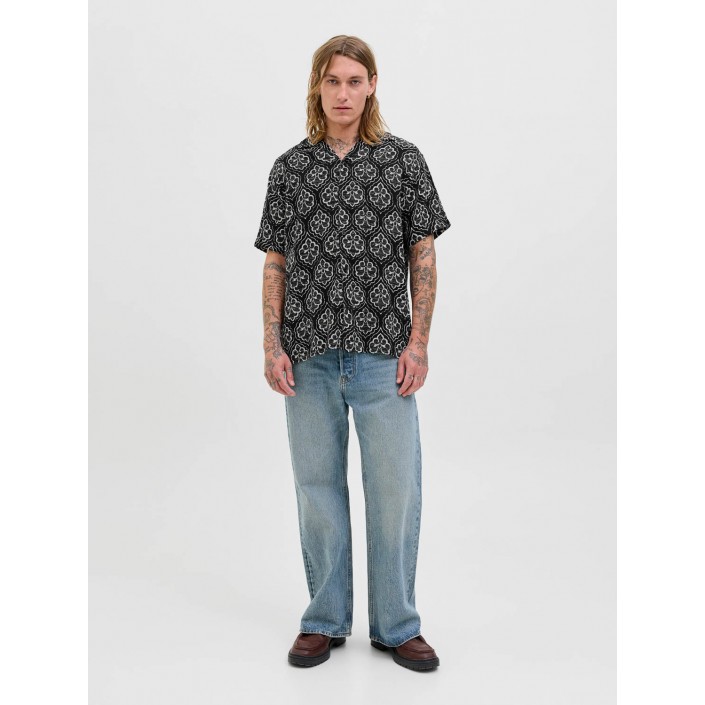 JACK&JONES ORIGINALS JORHYDRA NOTO SHIRT SS LN Black | Freewear JORHYDRA NOTO SHIRT SS LN - www.freewear.nl - Freewear