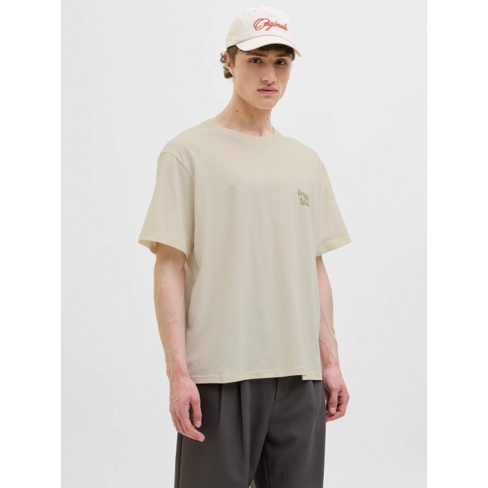 JACK&JONES ORIGINALS JORACAPULCO TYPE TEE SS CREW NECK Antique White | Freewear JORACAPULCO TYPE TEE SS CREW NECK - www.freewear.nl - Freewear