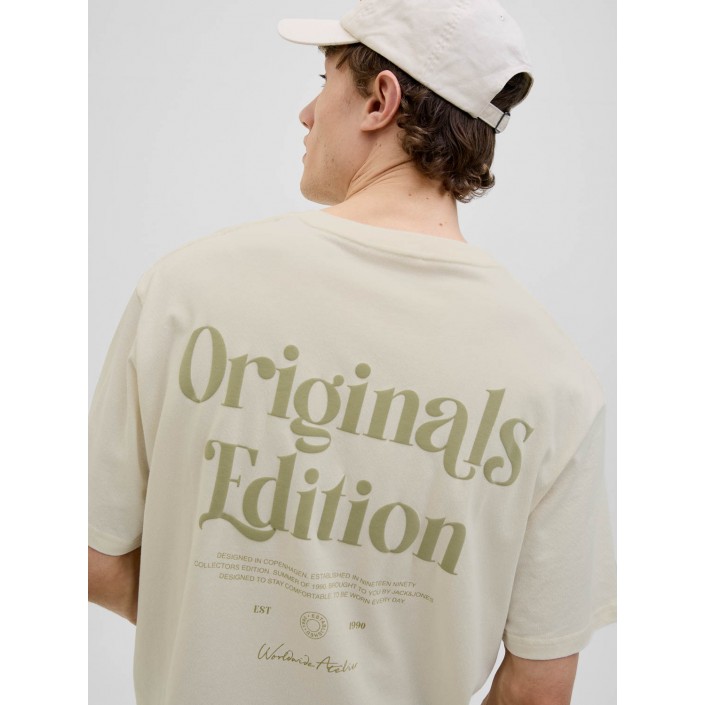 JACK&JONES ORIGINALS JORACAPULCO TYPE TEE SS CREW NECK Antique White | Freewear JORACAPULCO TYPE TEE SS CREW NECK - www.freewear.nl - Freewear