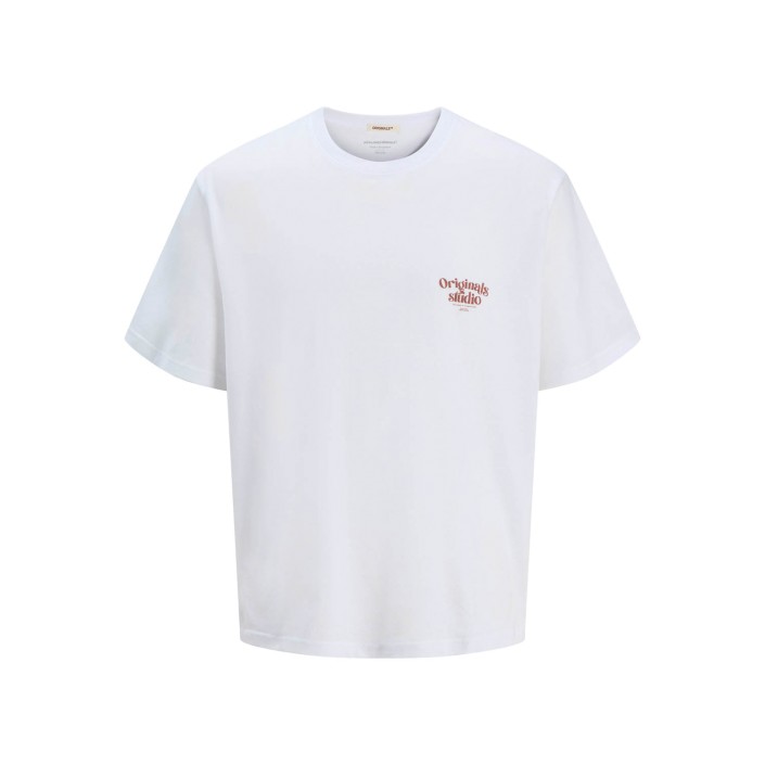 JACK&JONES ORIGINALS JORACAPULCO TYPE TEE SS CREW NECK Bright White | Freewear JORACAPULCO TYPE TEE SS CREW NECK - www.freewear.nl - Freewear