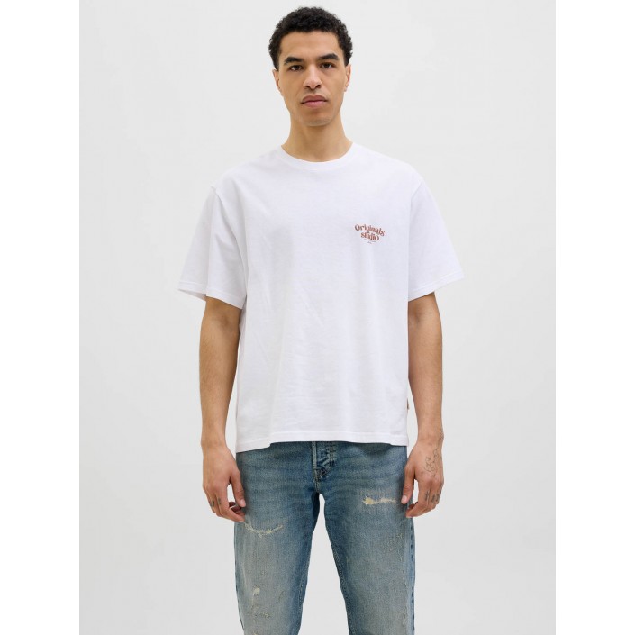 JACK&JONES ORIGINALS JORACAPULCO TYPE TEE SS CREW NECK Bright White | Freewear JORACAPULCO TYPE TEE SS CREW NECK - www.freewear.nl - Freewear
