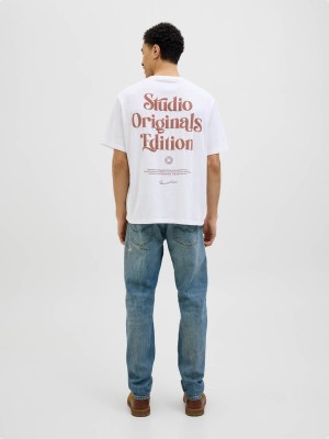 JACK&JONES ORIGINALS JORACAPULCO TYPE TEE SS CREW NECK Bright White | Freewear JORACAPULCO TYPE TEE SS CREW NECK - www.freewear.nl - Freewear