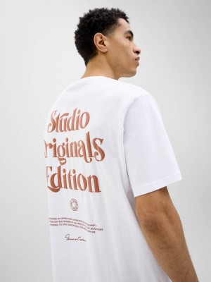 JACK&JONES ORIGINALS JORACAPULCO TYPE TEE SS CREW NECK Bright White | Freewear JORACAPULCO TYPE TEE SS CREW NECK - www.freewear.nl - Freewear