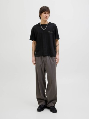 JACK&JONES ORIGINALS JORACAPULCO TYPE TEE SS CREW NECK Black | Freewear JORACAPULCO TYPE TEE SS CREW NECK - www.freewear.nl - Freewear