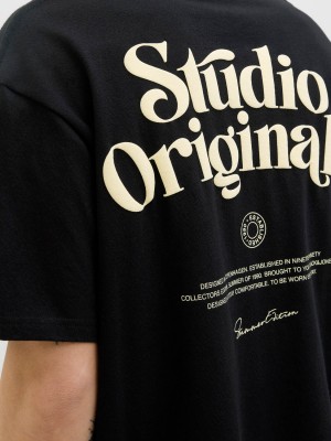 JACK&JONES ORIGINALS JORACAPULCO TYPE TEE SS CREW NECK Black | Freewear JORACAPULCO TYPE TEE SS CREW NECK - www.freewear.nl - Freewear