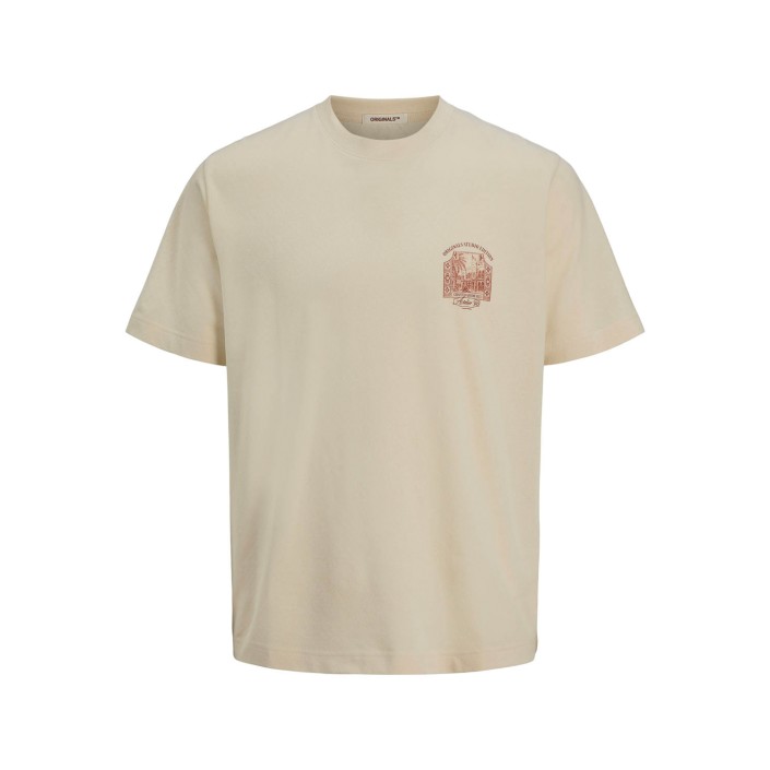 JACK&JONES ORIGINALS JORHYDRA BACK TEE SS CREW NECK SE25 Antique White | Freewear JORHYDRA BACK TEE SS CREW NECK SE25 - www.freewear.nl - Freewear