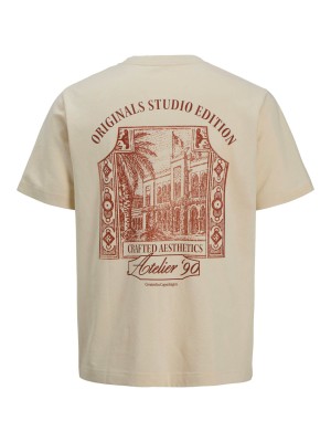 JACK&JONES ORIGINALS JORHYDRA BACK TEE SS CREW NECK SE25 Antique White | Freewear JORHYDRA BACK TEE SS CREW NECK SE25 - www.freewear.nl - Freewear