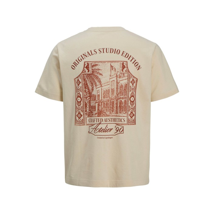 JACK&JONES ORIGINALS JORHYDRA BACK TEE SS CREW NECK SE25 Antique White | Freewear JORHYDRA BACK TEE SS CREW NECK SE25 - www.freewear.nl - Freewear