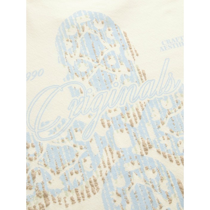 JACK&JONES ORIGINALS JORHYDRA PATTERN TEE SS CREW NECK Antique White | Freewear JORHYDRA PATTERN TEE SS CREW NECK - www.freewear.nl - Freewear
