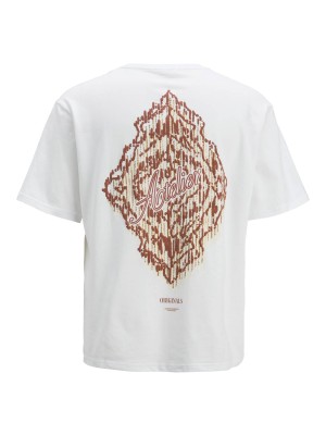 JACK&JONES ORIGINALS JORHYDRA PATTERN TEE SS CREW NECK Bright White | Freewear JORHYDRA PATTERN TEE SS CREW NECK - www.freewear.nl - Freewear