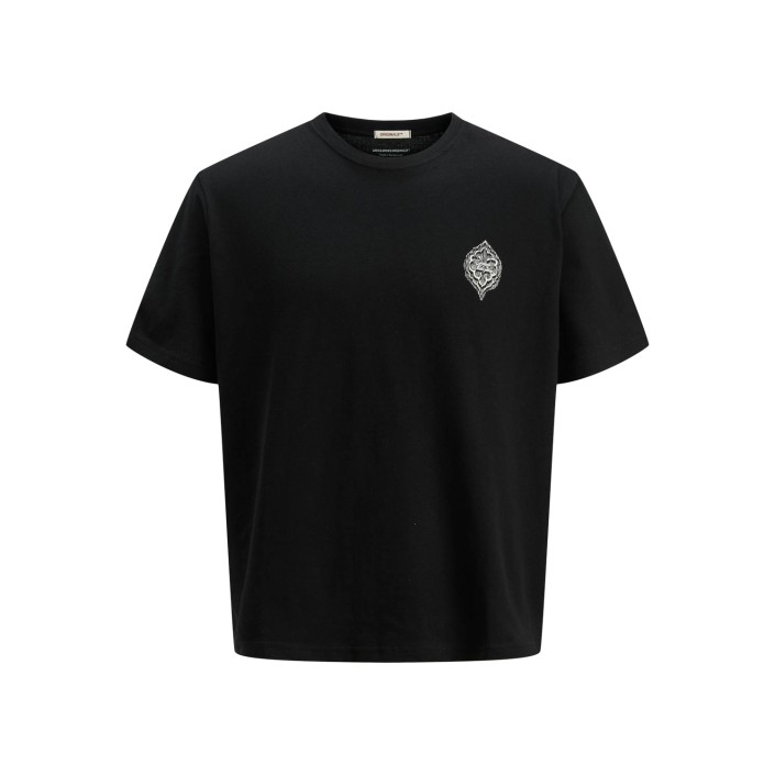 JACK&JONES ORIGINALS JORHYDRA PATTERN TEE SS CREW NECK Black | Freewear JORHYDRA PATTERN TEE SS CREW NECK - www.freewear.nl - Freewear