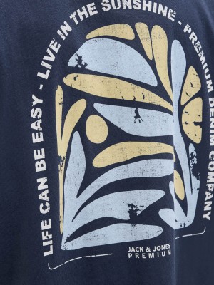 JACK%JONES PREMIUM JPRBLUMAX SS TEE Blue Nights | Freewear JPRBLUMAX SS TEE - www.freewear.nl - Freewear