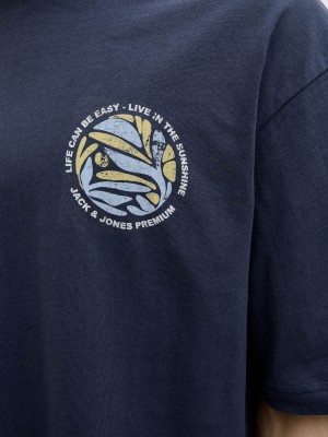 JACK%JONES PREMIUM JPRBLUMAX SS TEE Blue Nights | Freewear JPRBLUMAX SS TEE - www.freewear.nl - Freewear