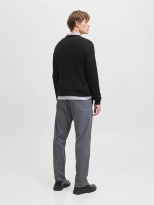 Jack & Jones:JACK&JONES ESSENTIALS JJEEMIL KNIT CABLE CREW NECK NOOS Black | Freewear JJEEMIL KNIT CABLE CREW NECK NOOS - www.freewear.nl - Freewear