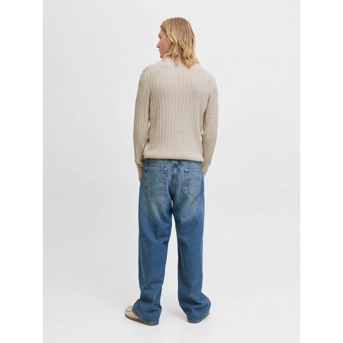 Jack & Jones:JACK&JONES ESSENTIALS JJEEMIL KNIT CABLE CREW NECK NOOS Oatmeal/Melange | Freewear JJEEMIL KNIT CABLE CREW NECK NOOS - www.freewear.nl - Freewear
