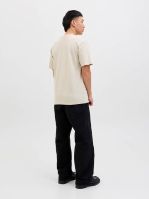JACK%JONES PREMIUM JPRBLUHUG SS TEE Silver Lining | Freewear JPRBLUHUG SS TEE - www.freewear.nl - Freewear