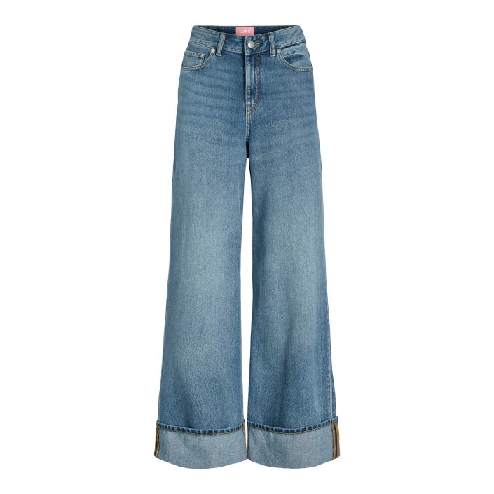 JACK&JONES ORIGINALS JXTOKYO WIDE FOLD HW JEANS R254 DNM: Medium Blue Denim | Freewear JXTOKYO WIDE FOLD HW JEANS R254 DNM: - www.freewear.nl - Freewear