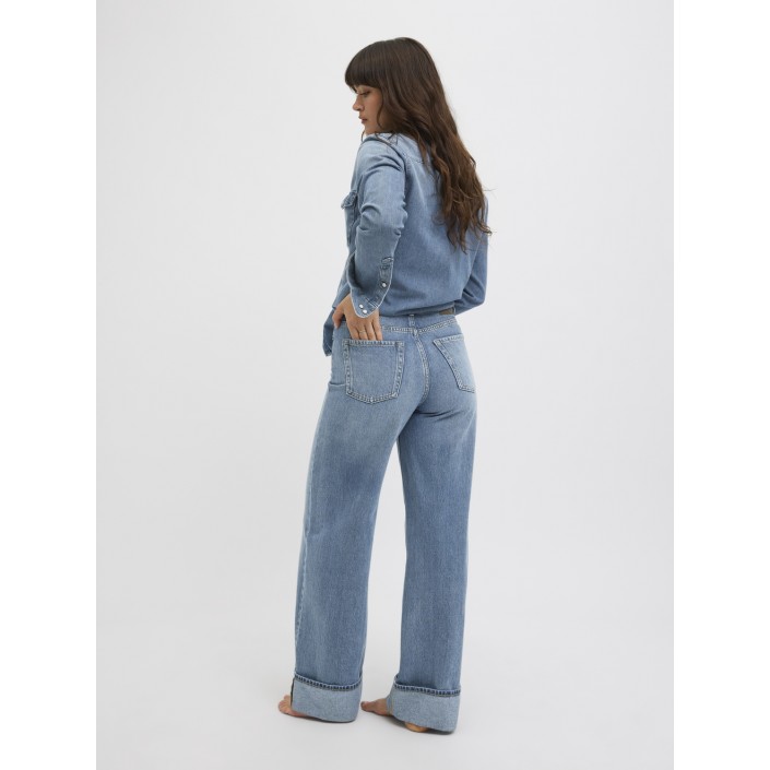 JACK&JONES ORIGINALS JXTOKYO WIDE FOLD HW JEANS R254 DNM: Medium Blue Denim | Freewear JXTOKYO WIDE FOLD HW JEANS R254 DNM: - www.freewear.nl - Freewear
