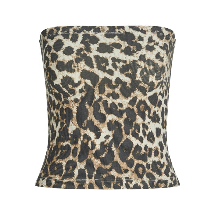 JACK&JONES ORIGINALS JXFIONA STR SL RIB AOP TUBE TOP JRS Ancient Scroll/Leopard | Freewear JXFIONA STR SL RIB AOP TUBE TOP JRS - www.freewear.nl - Freewear