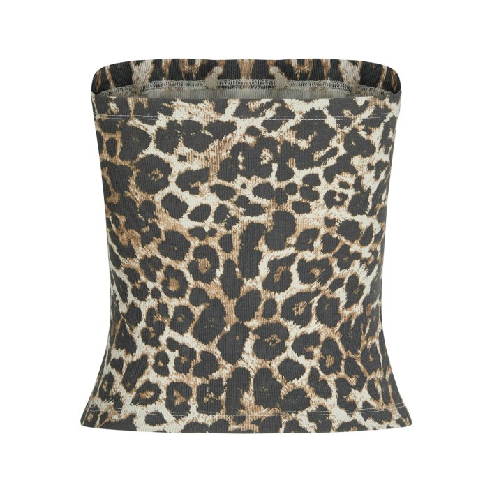 JACK&JONES ORIGINALS JXFIONA STR SL RIB AOP TUBE TOP JRS Ancient Scroll/Leopard | Freewear JXFIONA STR SL RIB AOP TUBE TOP JRS - www.freewear.nl - Freewear