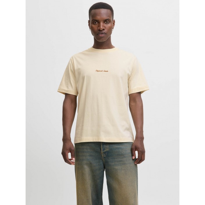 JACK&JONES ORIGINALS JORNORREBRO EMB TEE SS CREW NECK NO: Antique White | Freewear JORNORREBRO EMB TEE SS CREW NECK NO: - www.freewear.nl - Freewear