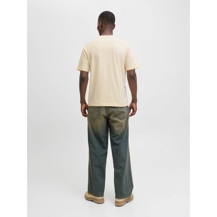 JACK&JONES ORIGINALS JORNORREBRO EMB TEE SS CREW NECK NO: Antique White | Freewear JORNORREBRO EMB TEE SS CREW NECK NO: - www.freewear.nl - Freewear