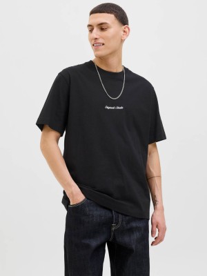 JACK&JONES ORIGINALS JORNORREBRO EMB TEE SS CREW NECK NO: Black | Freewear JORNORREBRO EMB TEE SS CREW NECK NO: - www.freewear.nl - Freewear