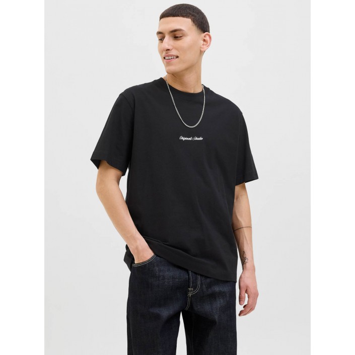 JACK&JONES ORIGINALS JORNORREBRO EMB TEE SS CREW NECK NO: Black | Freewear JORNORREBRO EMB TEE SS CREW NECK NO: - www.freewear.nl - Freewear
