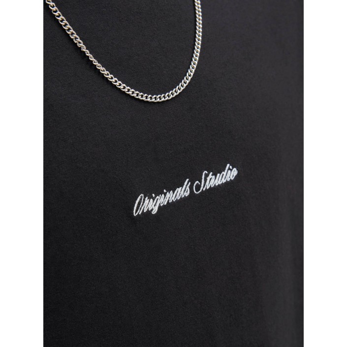JACK&JONES ORIGINALS JORNORREBRO EMB TEE SS CREW NECK NO: Black | Freewear JORNORREBRO EMB TEE SS CREW NECK NO: - www.freewear.nl - Freewear