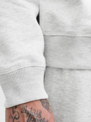 JACK&JONES ORIGINALS JORNORREBRO EMB SWEAT HIGH NECK SN White Melange | Freewear JORNORREBRO EMB SWEAT HIGH NECK SN - www.freewear.nl - Freewear
