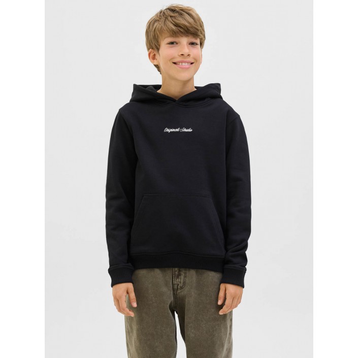 jack en jones boys JORNORREBRO EMB SWEAT HOOD NOOS JNR Black | Freewear JORNORREBRO EMB SWEAT HOOD NOOS JNR - www.freewear.nl - Freewear