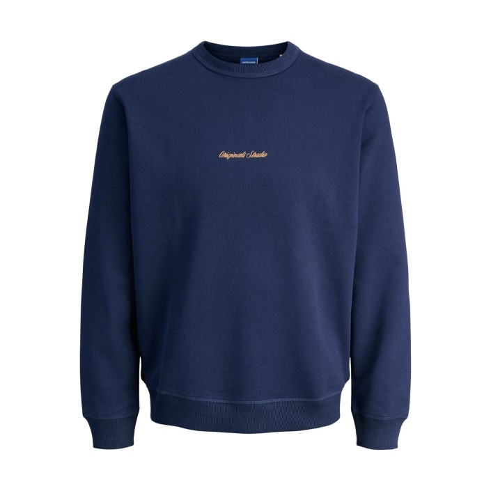 jack en jones boys JORNORREBRO EMB SWEAT CREW NOOS JNR Ocean Cavern | Freewear JORNORREBRO EMB SWEAT CREW NOOS JNR - www.freewear.nl - Freewear