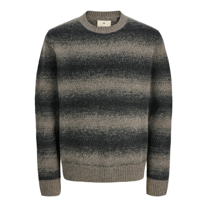 JACK%JONES PREMIUM JPRBLUTYLER KNIT STRIPED CREW NECK Crocodile | Freewear JPRBLUTYLER KNIT STRIPED CREW NECK - www.freewear.nl - Freewear