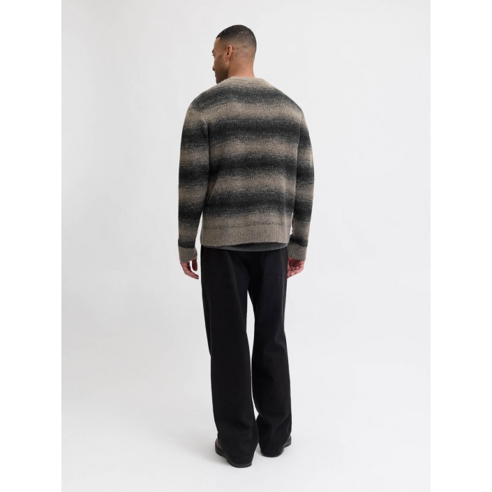 JACK%JONES PREMIUM JPRBLUTYLER KNIT STRIPED CREW NECK Crocodile | Freewear JPRBLUTYLER KNIT STRIPED CREW NECK - www.freewear.nl - Freewear