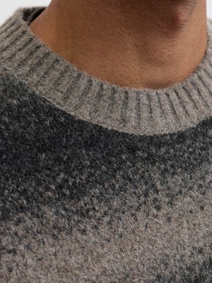 JACK%JONES PREMIUM JPRBLUTYLER KNIT STRIPED CREW NECK Crocodile | Freewear JPRBLUTYLER KNIT STRIPED CREW NECK - www.freewear.nl - Freewear