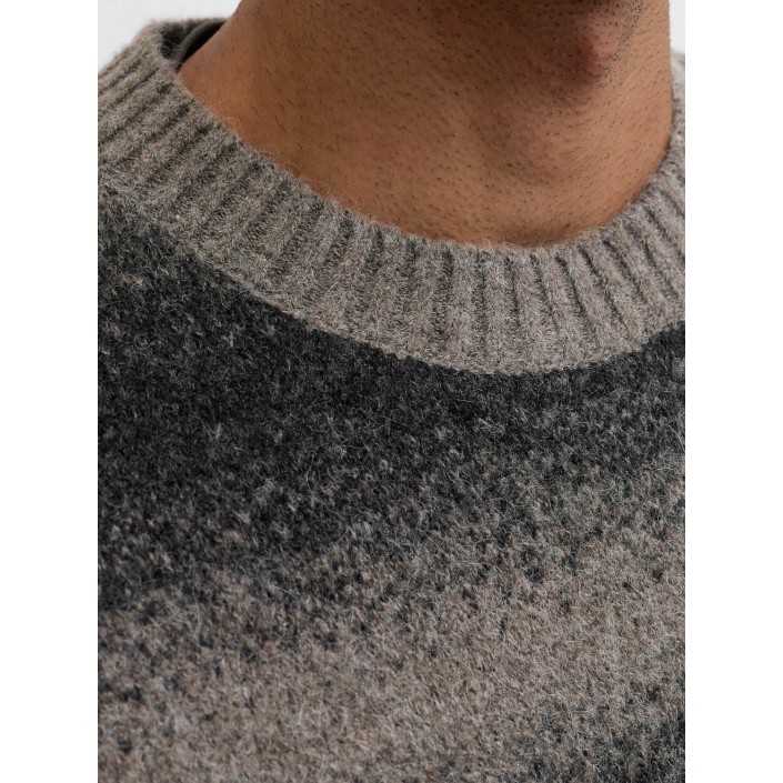 JACK%JONES PREMIUM JPRBLUTYLER KNIT STRIPED CREW NECK Crocodile | Freewear JPRBLUTYLER KNIT STRIPED CREW NECK - www.freewear.nl - Freewear