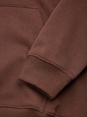 JACK&JONES ORIGINALS JORGRAND SWEAT HOOD Deep Mahogany | Freewear JORGRAND SWEAT HOOD - www.freewear.nl - Freewear