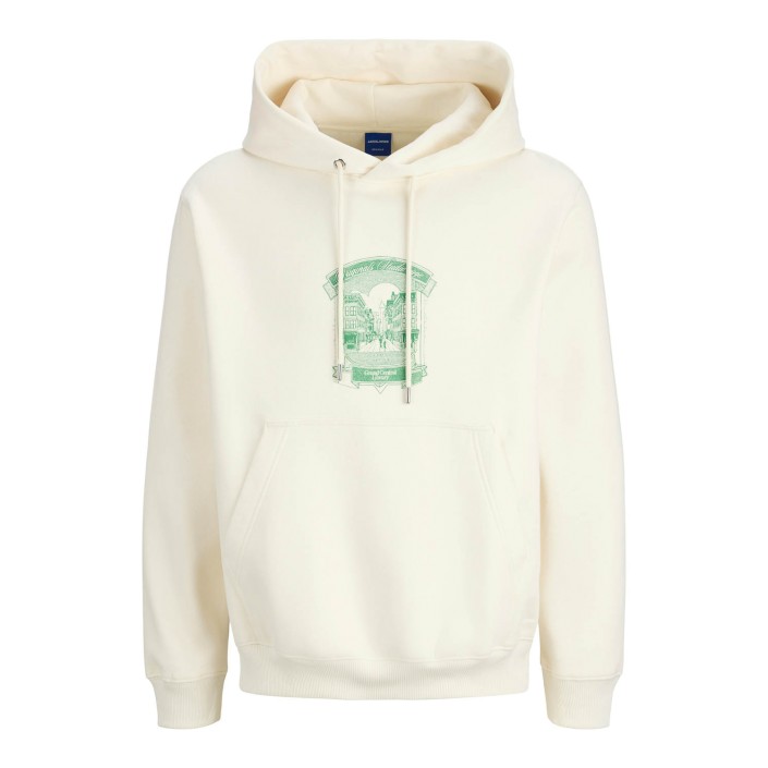 JACK&JONES ORIGINALS JORGRAND SWEAT HOOD Antique White | Freewear JORGRAND SWEAT HOOD - www.freewear.nl - Freewear