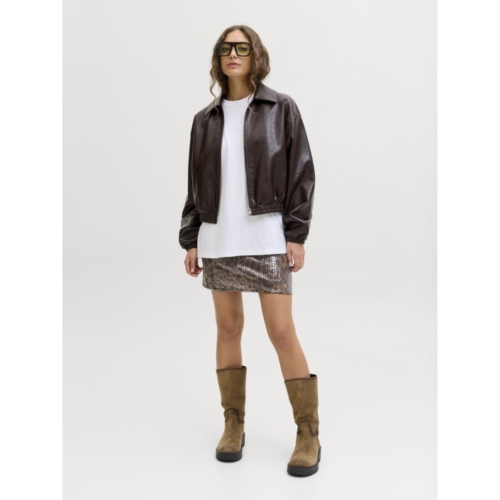 JACK&JONES ORIGINALS JXIZZY SEQUIN SKIRT WVN Toasted Coconut/Leo Sequin | Freewear JXIZZY SEQUIN SKIRT WVN - www.freewear.nl - Freewear