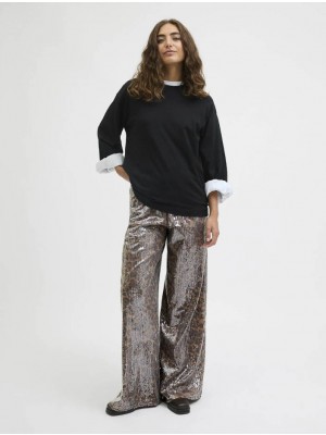 JACK&JONES ORIGINALS JXIZZY SEQUIN MW PANT PNT Toasted Coconut/Leo Sequin | Freewear JXIZZY SEQUIN MW PANT PNT - www.freewear.nl - Freewear
