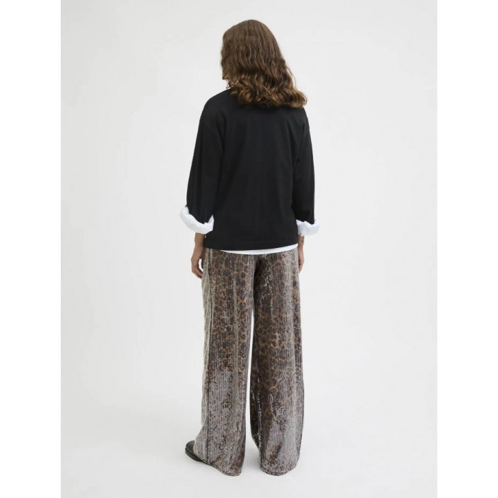 JACK&JONES ORIGINALS JXIZZY SEQUIN MW PANT PNT Toasted Coconut/Leo Sequin | Freewear JXIZZY SEQUIN MW PANT PNT - www.freewear.nl - Freewear