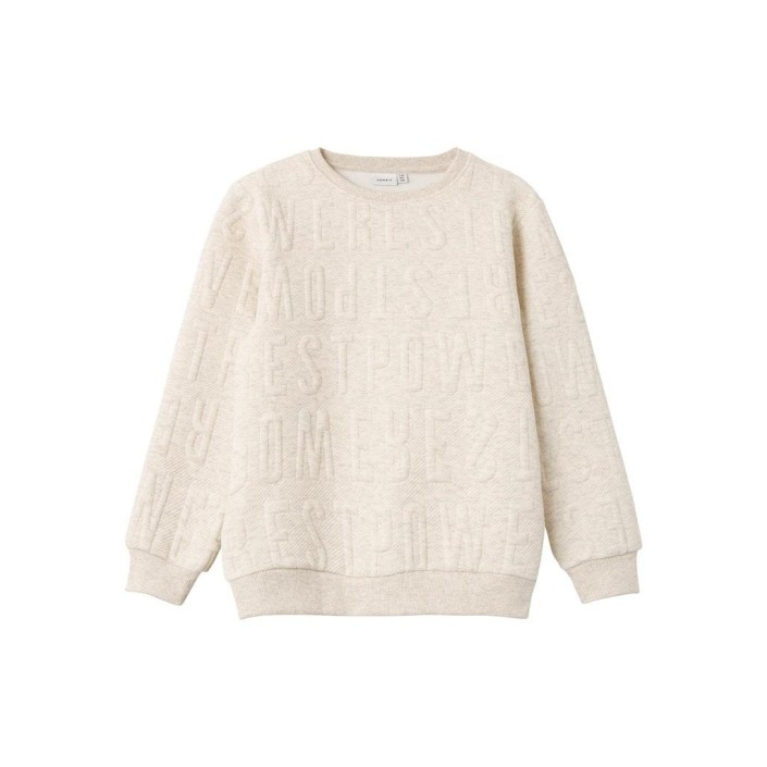 NAME IT KIDS NKMNOLETTE LS SWEAT UNB Peyote Melange | Freewear NKMNOLETTE LS SWEAT UNB - www.freewear.nl - Freewear