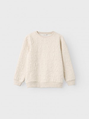 NAME IT KIDS NKMNOLETTE LS SWEAT UNB Peyote Melange | Freewear NKMNOLETTE LS SWEAT UNB - www.freewear.nl - Freewear