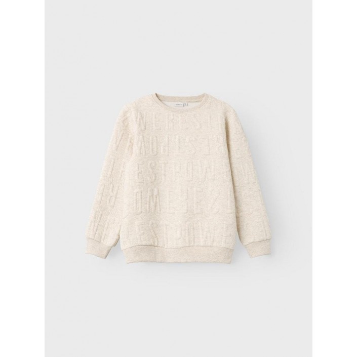 NAME IT KIDS NKMNOLETTE LS SWEAT UNB Peyote Melange | Freewear NKMNOLETTE LS SWEAT UNB - www.freewear.nl - Freewear