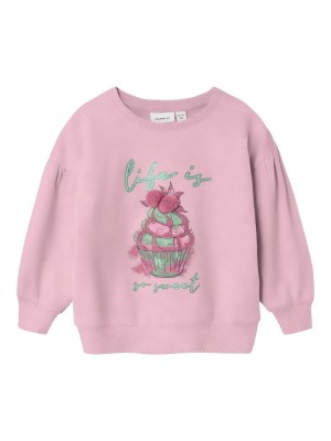 NAME IT MINI NMFDINAH SWEAT UNB Parfait Pink | Freewear