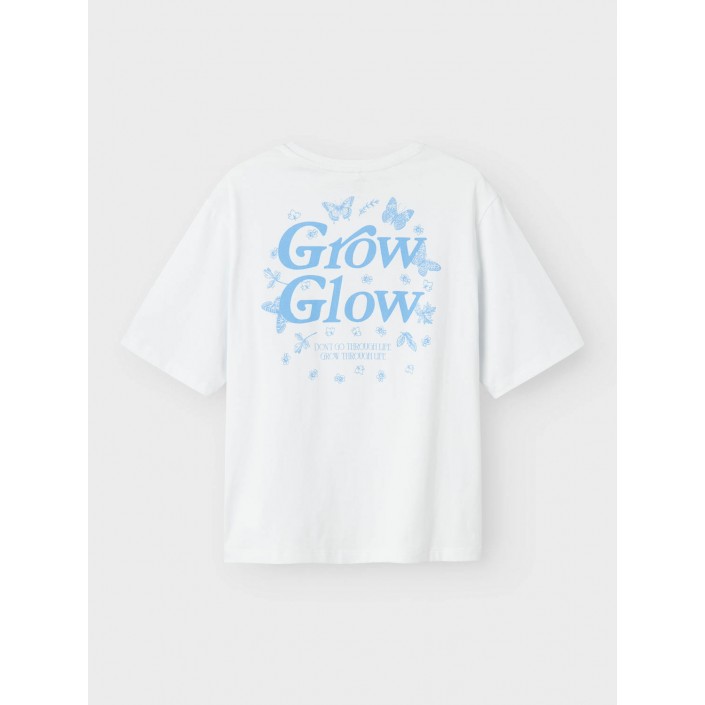 NAME IT KIDS NKFDANE SS NREG TOP BOX Bright White/PROVENCE | Freewear NKFDANE SS NREG TOP BOX - www.freewear.nl - Freewear
