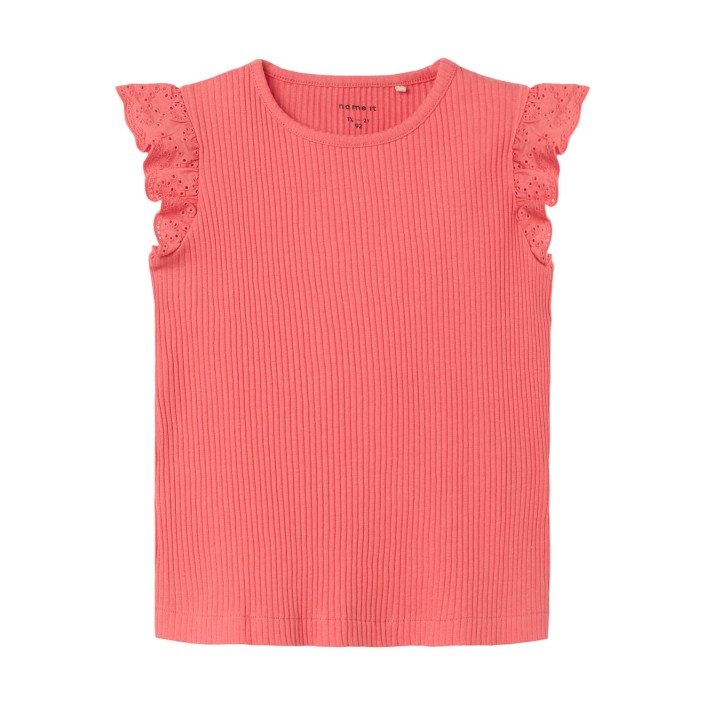 NAME IT MINI NMFHALINA SS TOP Spiced Coral | Freewear NMFHALINA SS TOP - www.freewear.nl - Freewear